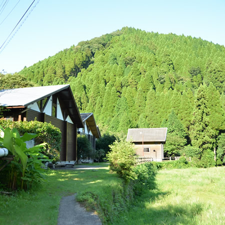 ABOUT US 壮観な阿蘇五岳を望む山麓でゆっくりと緑の自然に包まれて遊ぶ。